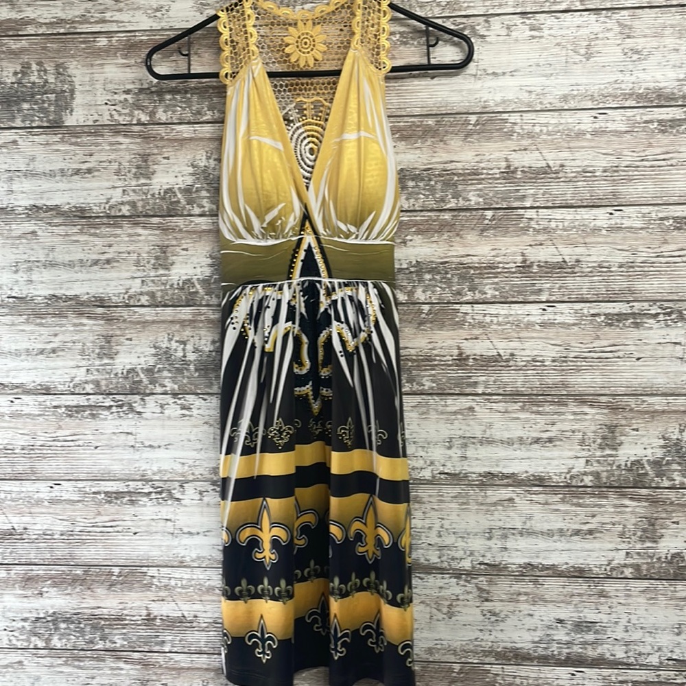 Go Saints Who Dat Club PARTY Dress size small